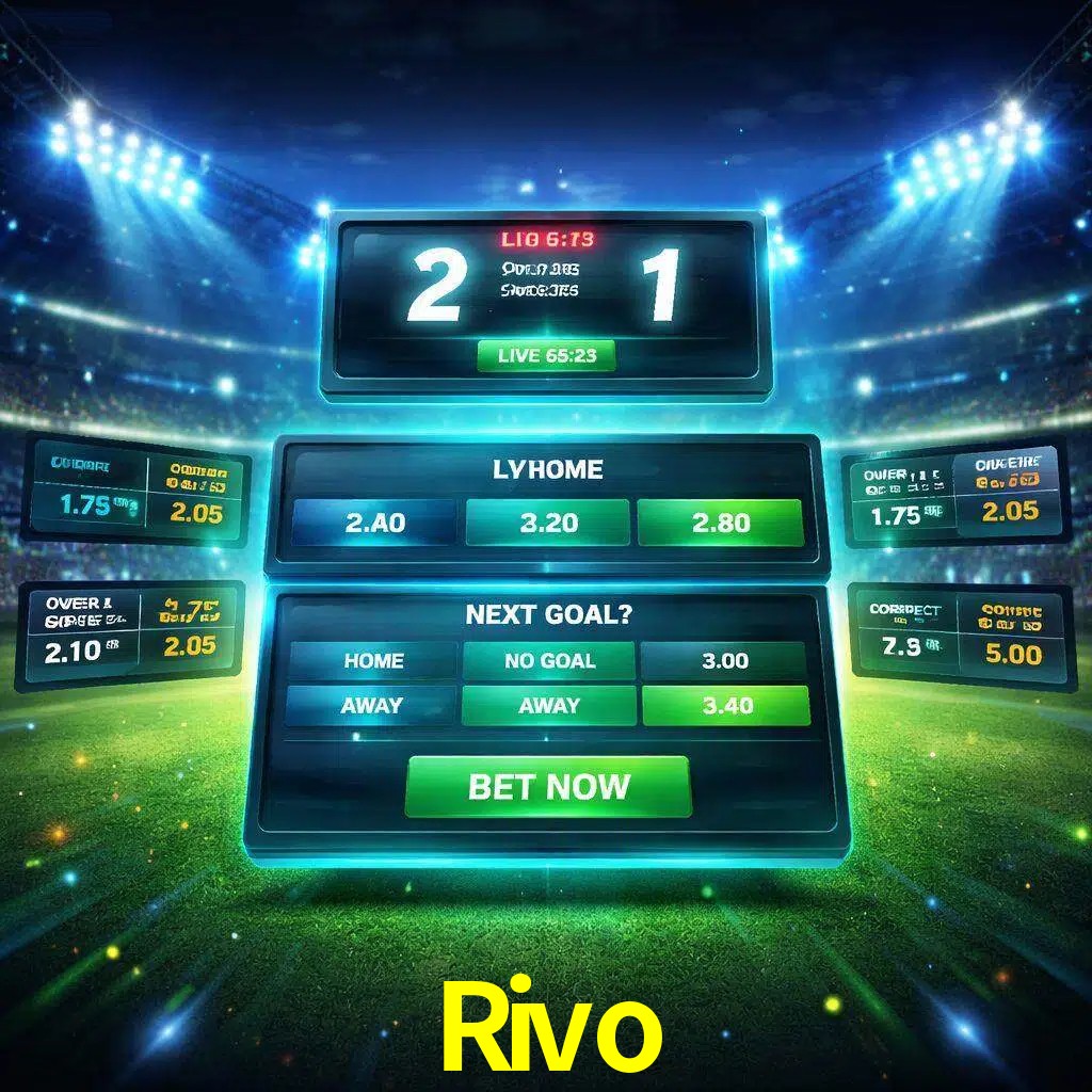 Vista de apuestas en vivo Rivo durante un partido en curso