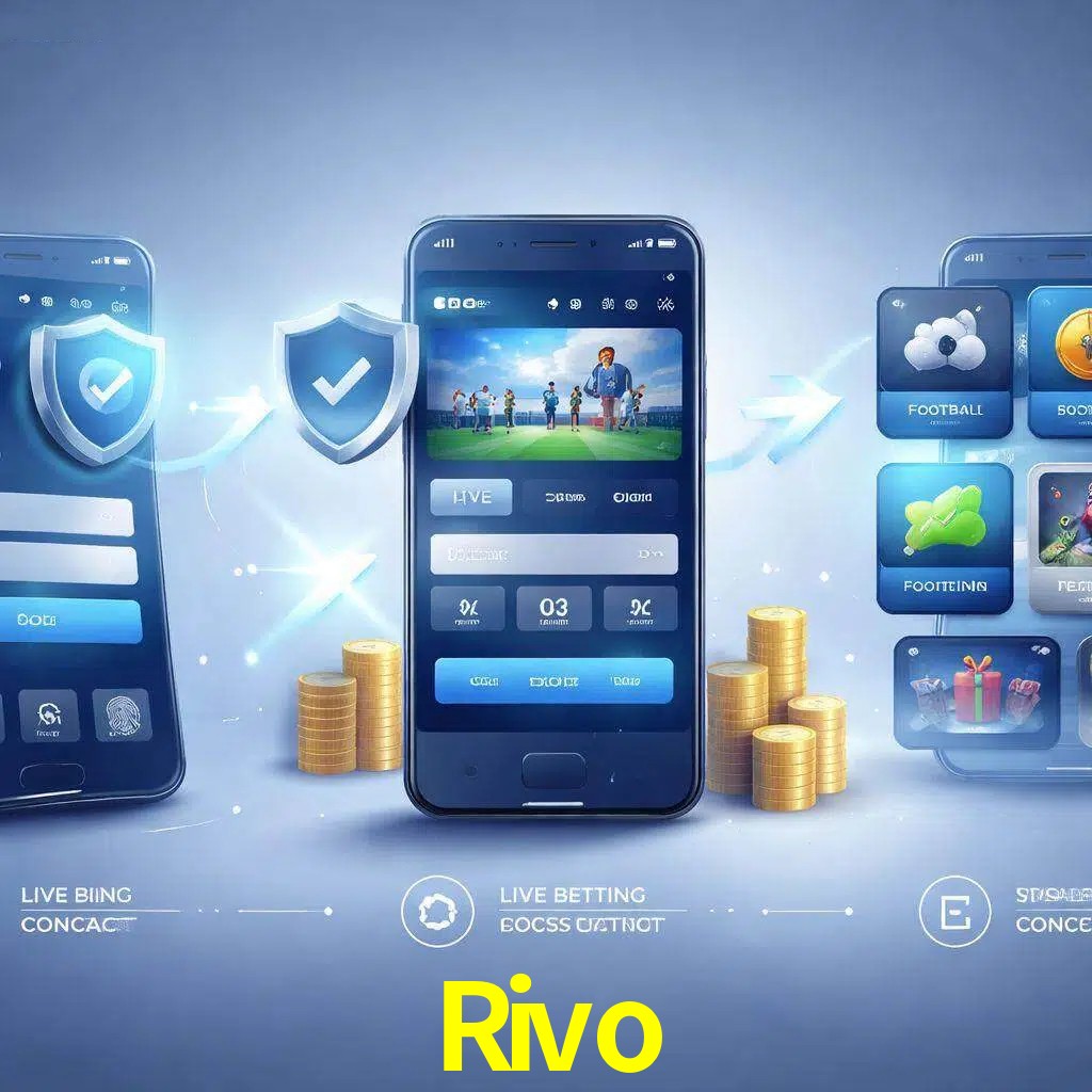 Pasos de acceso a la app Rivo en pantalla de teléfono móvil